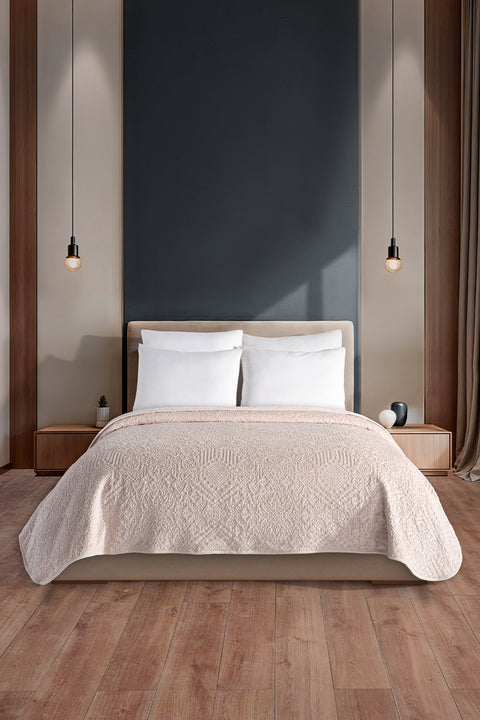 Tulia | Çift Kişilik Emboss Battaniye & Yatak Örtüsü | Ekstra Yumuşak | 200x220