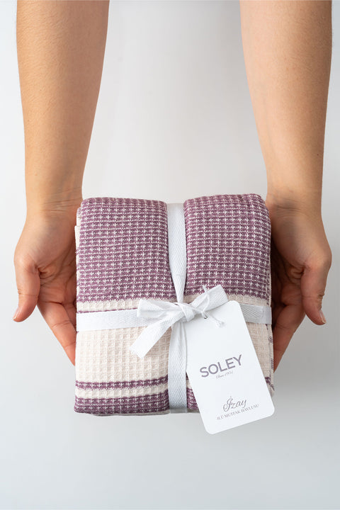 İzay | %100 Pamuk 4'lü Mutfak Havlusu Seti