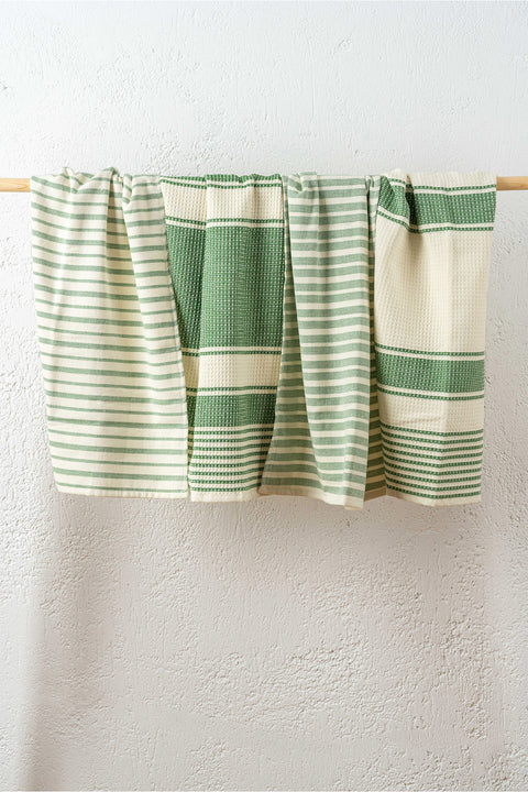 İzay | %100 Pamuk 4'lü Mutfak Havlusu Seti