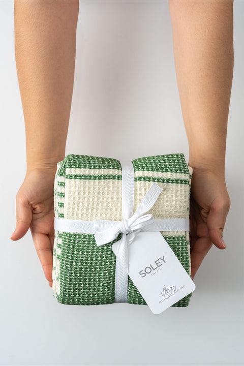 İzay | %100 Pamuk 4'lü Mutfak Havlusu Seti