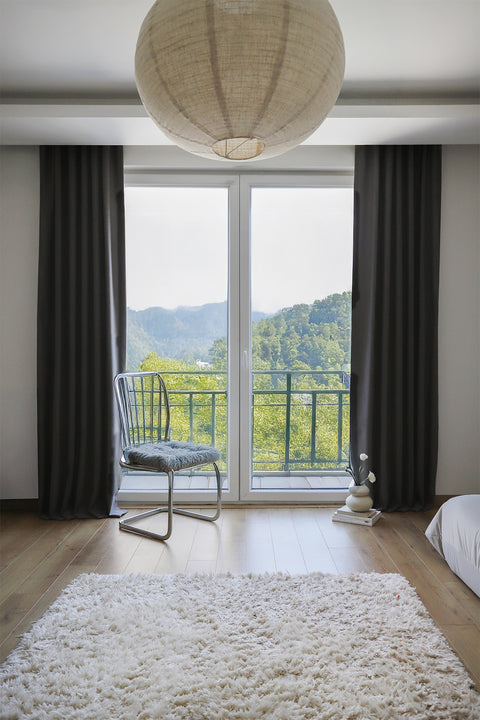 Terra | 140x270 cm (2 Adet) Blackout Fon Perde - Gri