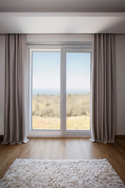 Lunet | 140x270 cm (2 Adet) Blackout Fon Perde - Gri