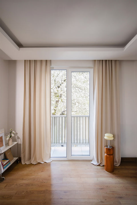 Olea | 140x270 cm (2 Adet) Fon Perde - Ekru