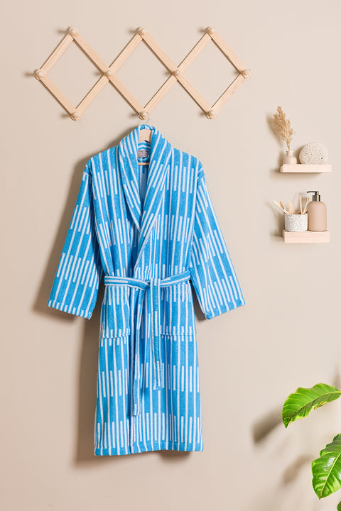 Piano | %100 Pamuk Jakarlı Unisex Bornoz