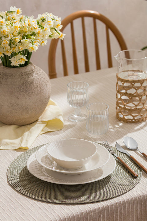 Lotus | 18 Parça 6 Kişilik Porselen Yemek Takımı