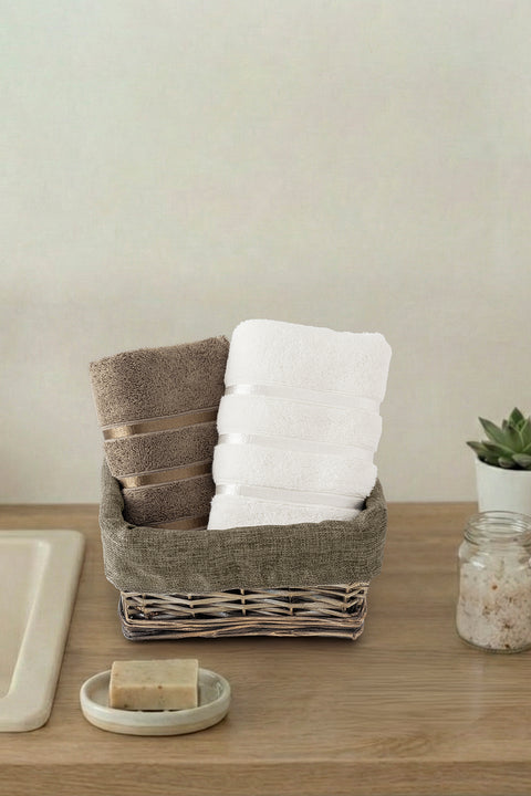 Yade Bambu | 2’li El ve Yüz Havlusu Seti | 50x90 cm