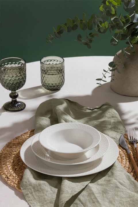 Waves | 18 Parça 6 Kişilik Porselen Yemek Takımı