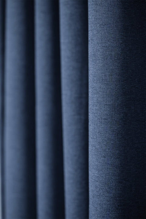 Olea | 140x270 cm (2 Adet) Fon Perde -İndigo