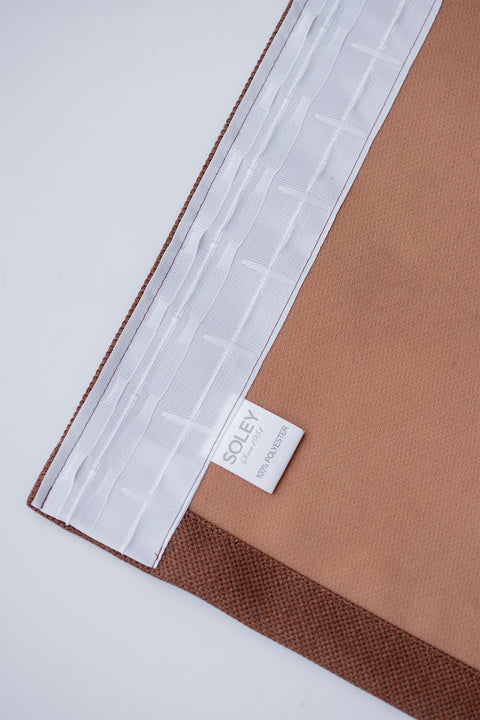 Terra | 140x270 cm (2 Adet) Blackout Fon Perde - Bakır