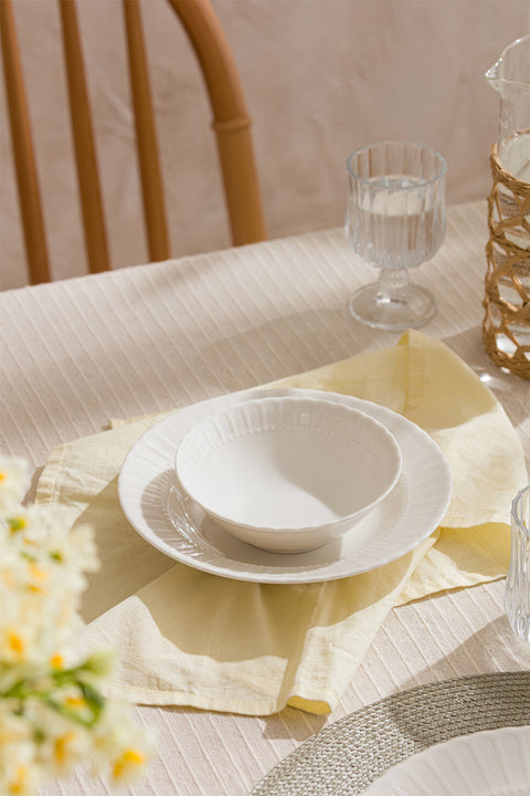 Lotus | 18 Parça 6 Kişilik Porselen Yemek Takımı