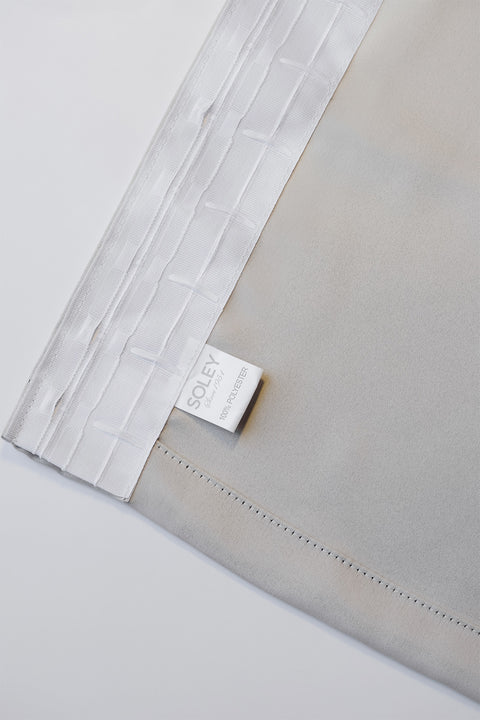 Lunet | 140x270 cm (2 Adet) Blackout Fon Perde - Taş