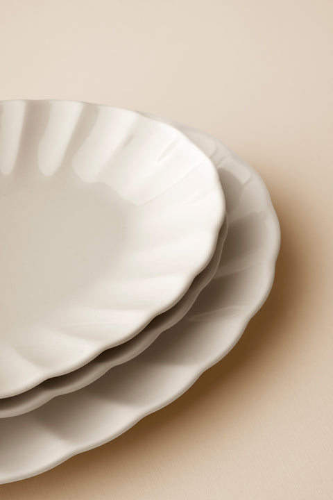 Perla | Porselen Kayık Tabak | 3'lü Set