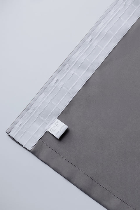 Lunet | 140x270 cm (2 Adet) Blackout Fon Perde - Gri