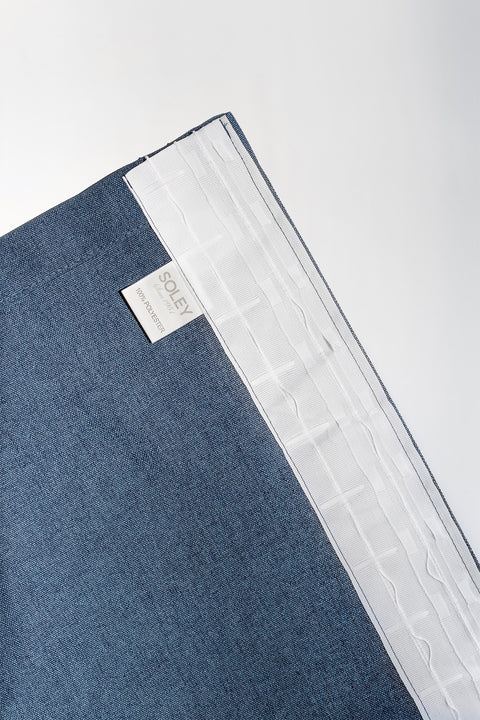 Olea | 140x270 cm (2 Adet) Fon Perde -İndigo