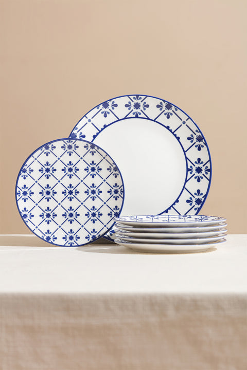 Almira | 7 Parça Porselen Pasta Sunum Tabak Seti