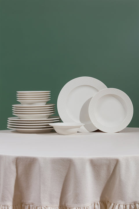 Waves | 18 Parça 6 Kişilik Porselen Yemek Takımı