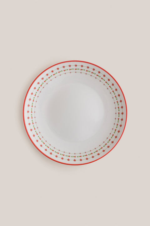 Lorine | 7 Parça Porselen Pasta Sunum Tabak Seti