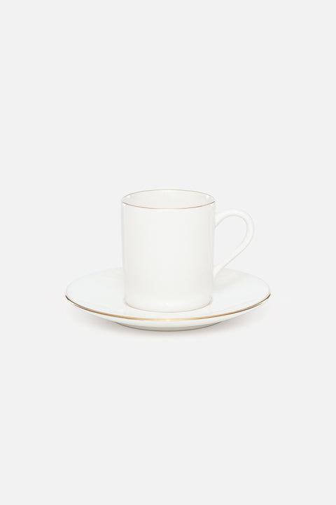 Soley | Ceyda | Altın Kenarlı 12 Parça 6 Kişilik Porselen Kahve Fincan Takımı