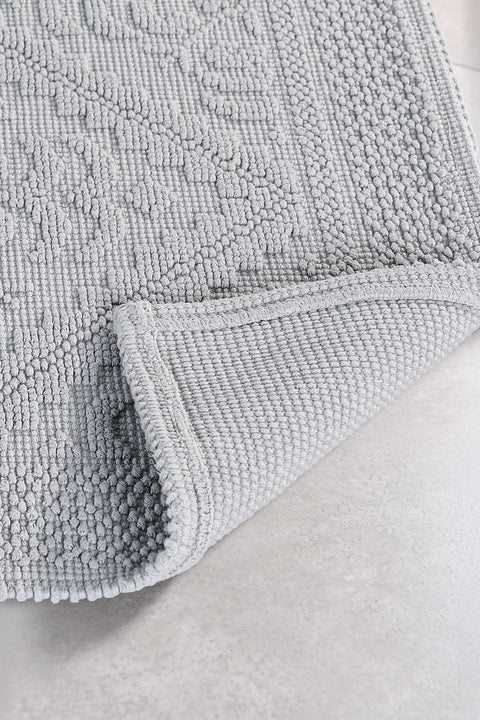 Violetta | 2'li Banyo Paspas Seti | Kaymaz Taban %100 Pamuk | 60x100 - 50x60 cm