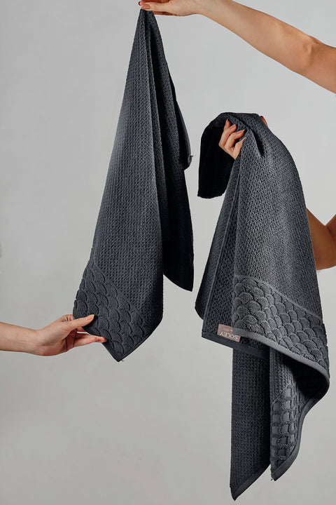 Alana | Ekstra Yumuşak Pamuklu Pirinç Örgü 3'lü Havlu Seti