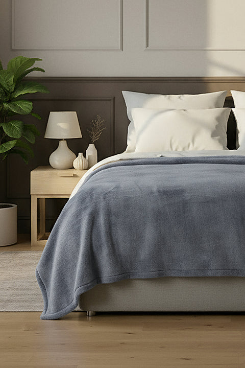 Pufina | Çİft Kişilik Tavşan Tüyü Dokulu Peluş Battaniye & Yatak Örtüsü | 200x220