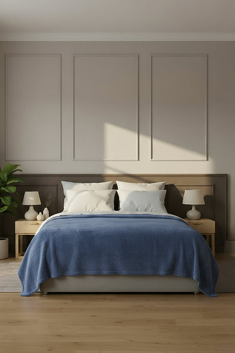 Pufina | Tek Kişilik Tavşan Tüyü Dokulu Peluş Battaniye & Yatak Örtüsü | 150x220