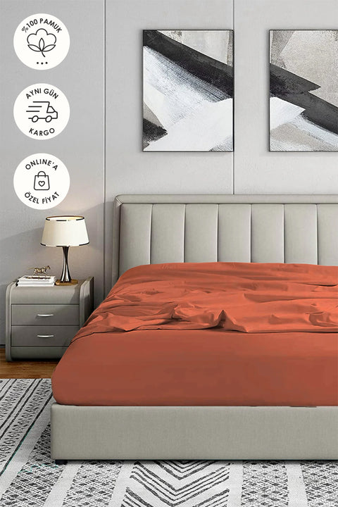 Jersey | %100 Pamuk Çift Kişilik 200 x 200 Lastikli Çarşaf