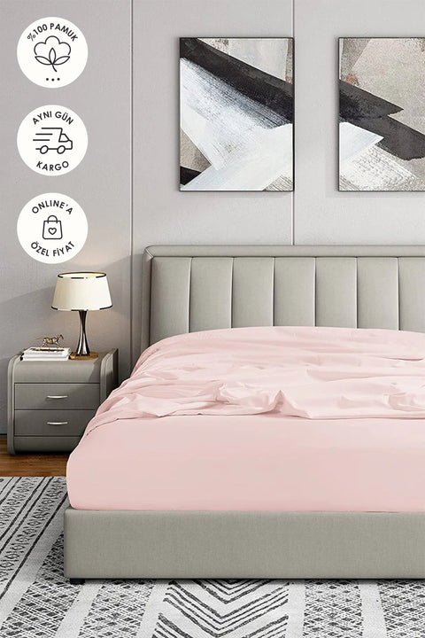 Jersey | %100 Pamuk Çift Kişilik 200 x 200 Lastikli Çarşaf