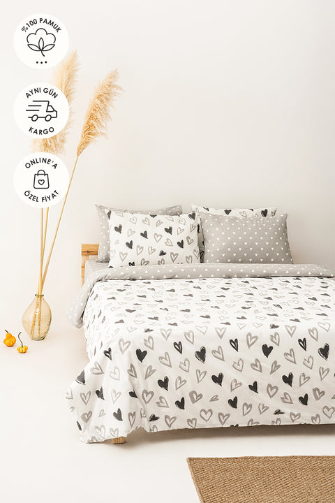 Mix & Match | Lover | %100 Pamuk Tek Kişilik Nevresim Seti