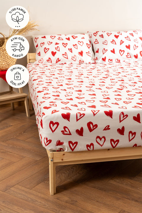 Mix & Match | Lover | %100 Pamuk Çift Kişilik Çarşaf Seti