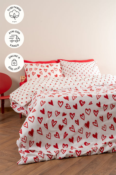 Mix & Match | Lover | %100 Pamuk Çift Kişilik Nevresim Seti
