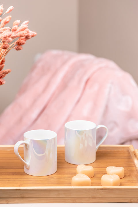 Rainy | 2’li İnci Işıltılı Porselen Kupa Seti (290 ml)