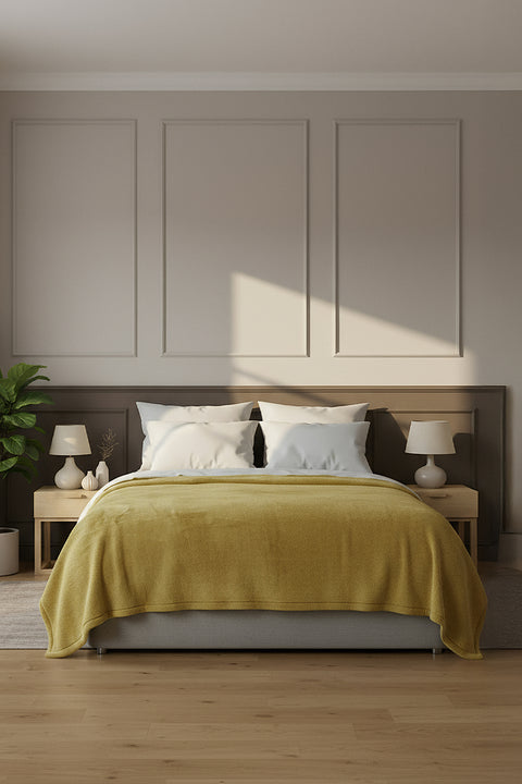 Pufina | Çift Kişilik Tavşan Tüyü Dokulu Peluş Battaniye & Yatak Örtüsü | 200x220