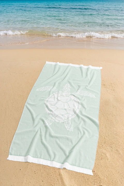 Tortuga | %100 Pamuk Saçaklı Plaj Havlusu | 80x150 cm